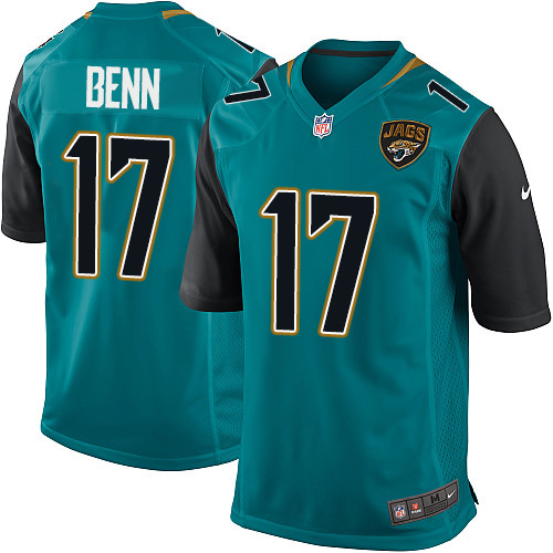 Men's Game Arrelious Benn Nike Jersey Teal Green Home - #17 NFL Jacksonville Jaguars